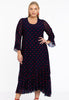 Dress Long Ruffle DOTS - blue