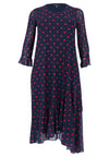 Dress Long Ruffle DOTS - blue - #4