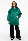 Bomber long SATIN - green 