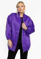 Bomber long SATIN - purple  - #1