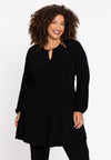 Tunic wide bottom cut-out DOLCE - black 