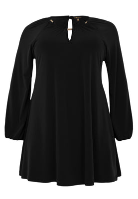 Tunic wide bottom cut-out DOLCE - black  - #4