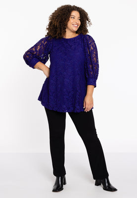 Tunic flare LACE - purple  - #2