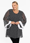 Tunika wide bottom dots - Schwarz