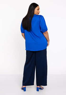 Tunic A-Line SATINI - indigo - #3