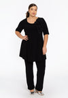 Tunic wide bottom CORSAGE - black 