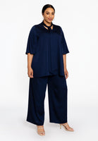 Trousers pleat SATINI - blue - #4