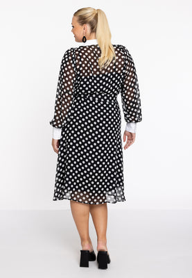 Dress flare DOTS - black  - #3