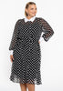 Dress flare DOTS - black 