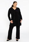 Tunic wide bottom plisse tape DOLCE - black