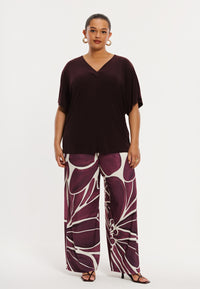 T-shirt V-neck R DOLCE - dark red - #2