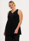 Singlet flare mit nieten dolce - Schwarz