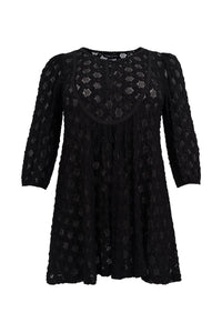 Tunic wide bottom DENTEL - black - #3