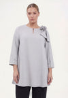 Tunika pinstripe - Grau