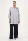 Tunika pinstripe - Grau