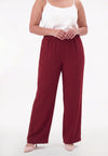 Trousers relaxed CHERRY - dark red