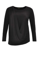 Shirt 1 side drape DOLCE - black  - #1