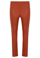 Legging full stretch leather - mid brown - #1