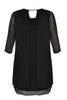 Dress double layer VOILE - black  - #3