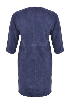 Dress zip pockets suede - blue - #2