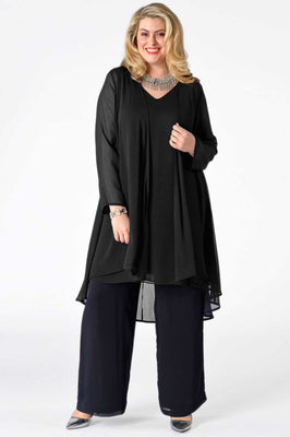 Blouse-jacket voile UNI - black  - #2