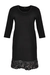 Dress leather roses stroke - black - #4