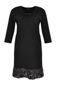 Dress leather roses stroke - black - #4