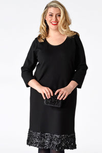 Dress leather roses stroke - black - #1