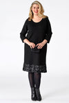 Dress leather roses stroke - black - #2