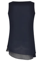 Tunic asymmetric voile UNI - blue - #4