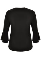 Cardi-jacket frilled cuff DOLCE - black - #3