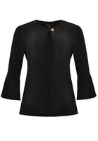 Cardi-jacket frilled cuff DOLCE - black - #4