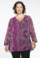 Tunic v-neck PINK SNAKE - pink - #1