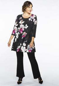Tunic wide bot beads AURELIA - black - #2