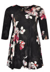 Tunic wide bot beads AURELIA - black - #4