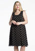 Dress sleeveless DOTS - black 