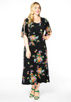 Dress asymmetric bottom ROSA - black - #2