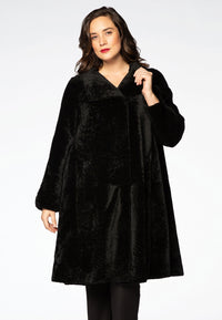 Coat astrakhan - black - #1
