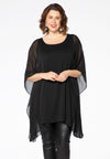 Tunika voile mit diamantband - Schwarz