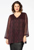 Tunic SNAKE v-neck - red 