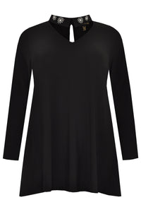 Tunic DOLCE strass collar - black - #4