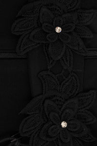 Dress DOLCE flower collar - black - #5
