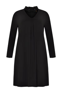 Dress DOLCE flower collar - black - #4