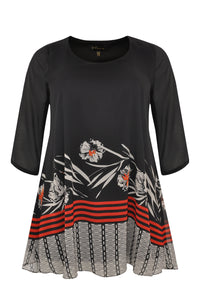 Tunic wide bottom MENORCA - black - #4