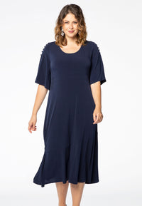 Dress asymmetric frill DOLCE - blue - #1