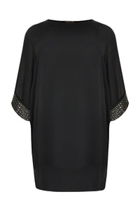 Tunic beaded cuff VOILE - black - #4