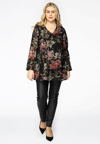 Tunic FLOWER FLOCK - black - #2