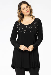 Tunic wide bottom strass DOLCE - black - #1