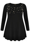Tunic wide bottom strass DOLCE - black - #4