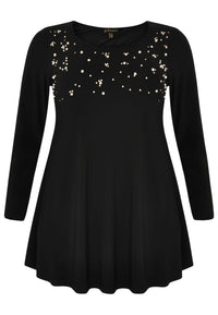 Tunic wide bottom strass DOLCE - black - #4